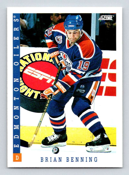1993-94 Score Canadian #64 Brian Benning Hockey  Image 1