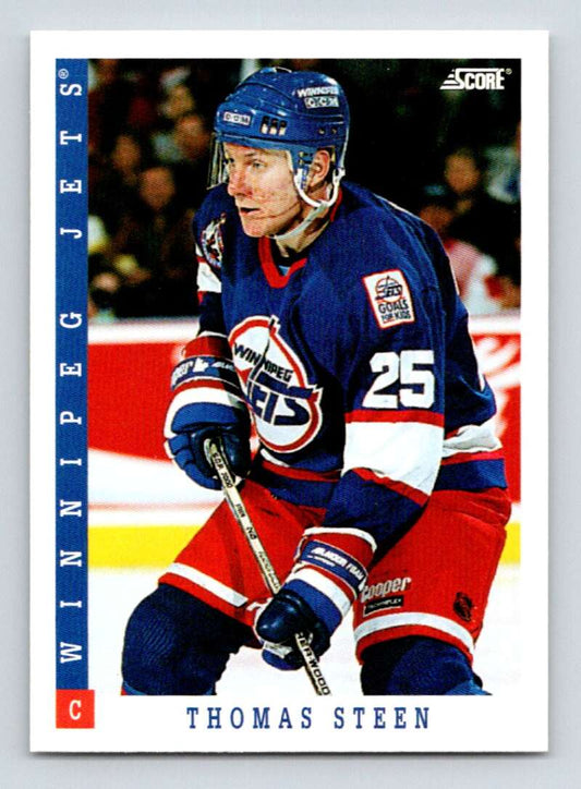 1993-94 Score Canadian #71 Thomas Steen Hockey Winnipeg Jets  Image 1