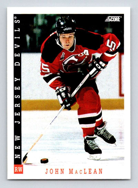 1993-94 Score Canadian #81 John MacLean Hockey New Jersey Devils  Image 1