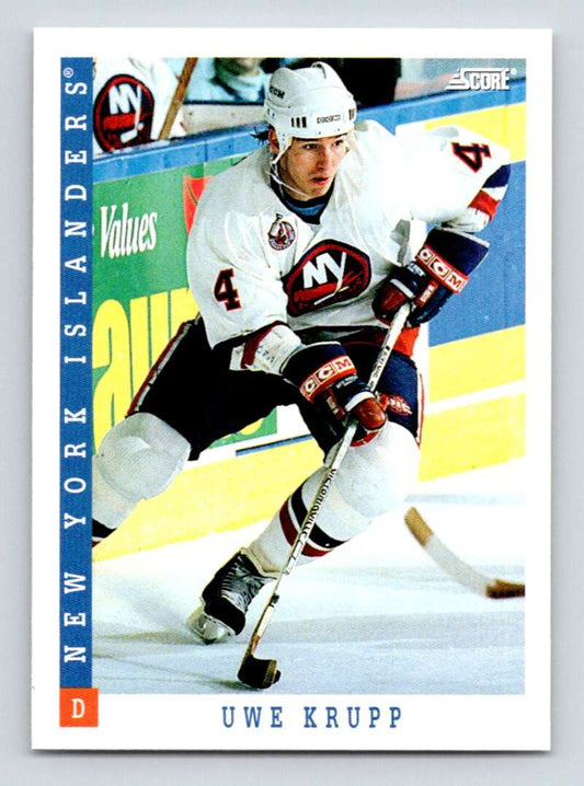 1993-94 Score Canadian #87 Uwe Krupp Hockey New York Islanders  Image 1