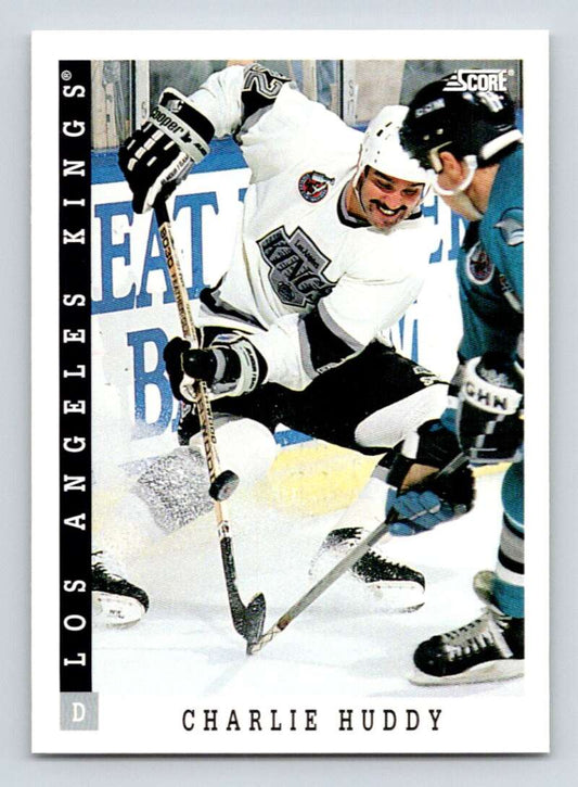 1993-94 Score Canadian #90 Charlie Huddy Hockey Los Angeles Kings  Image 1