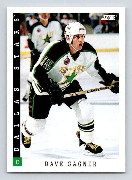 1993-94 Score Canadian #98 Dave Gagner Hockey Dallas Stars  Image 1