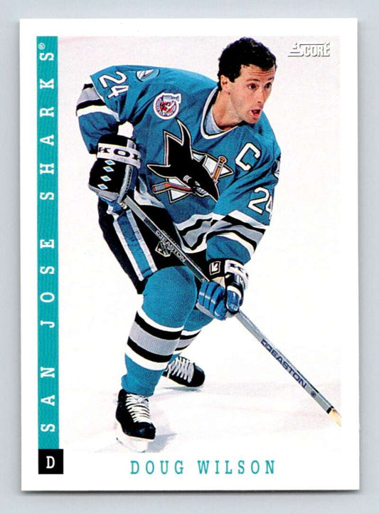 1993-94 Score Canadian #115 Doug Wilson Hockey San Jose Sharks  Image 1