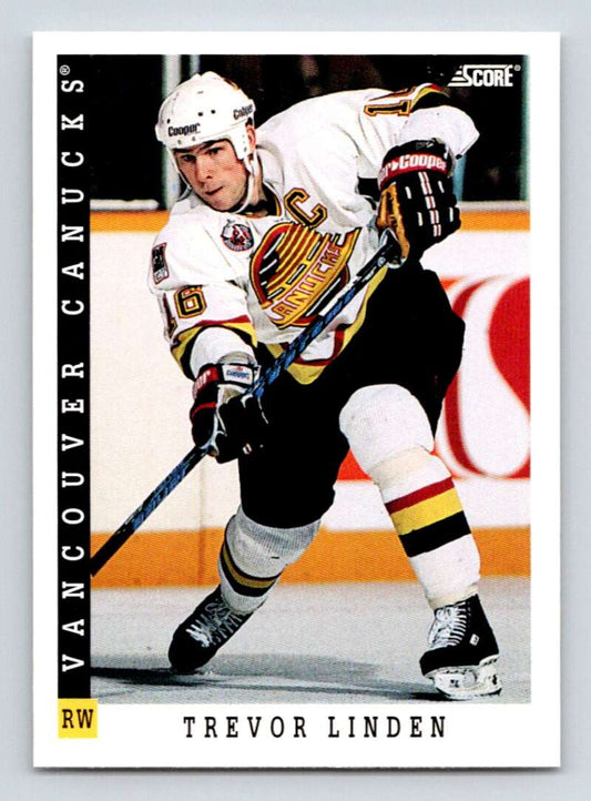 1993-94 Score Canadian #117 Trevor Linden Hockey Vancouver Canucks  Image 1