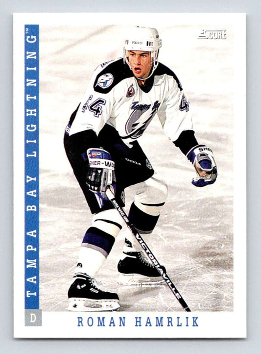 1993-94 Score Canadian #131 Roman Hamrlik Hockey Tampa Bay Lightning  Image 1