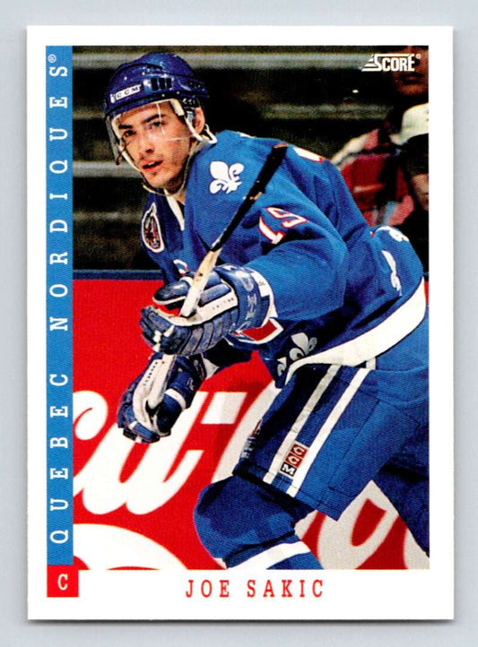 1993-94 Score Canadian #135 Joe Sakic Hockey Quebec Nordiques  Image 1