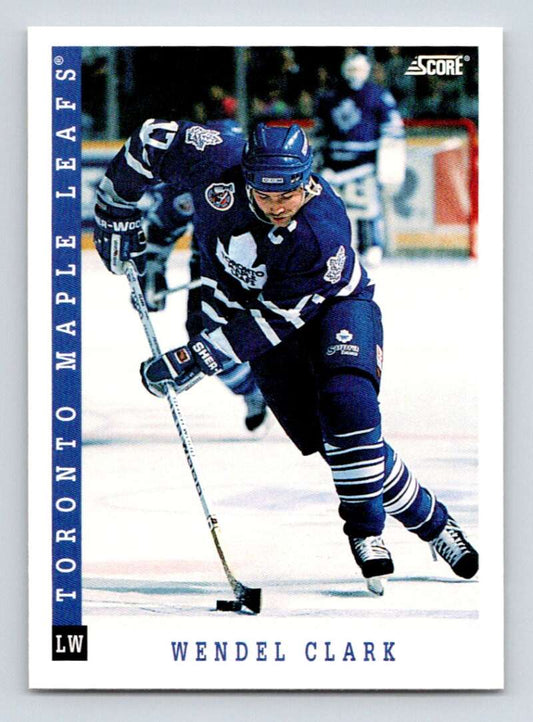 1993-94 Score Canadian #137 Wendel Clark Hockey Toronto Maple Leafs  Image 1