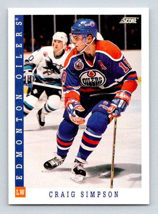 1993-94 Score Canadian #139 Craig Simpson Hockey  Image 1