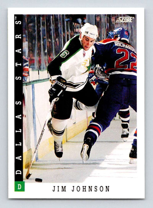 1993-94 Score Canadian #144 Jim Johnson Hockey Dallas Stars  Image 1
