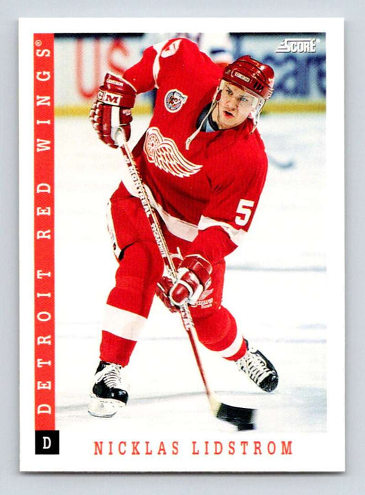 1993-94 Score Canadian #158 Nicklas Lidstrom Hockey Detroit Red Wings  Image 1