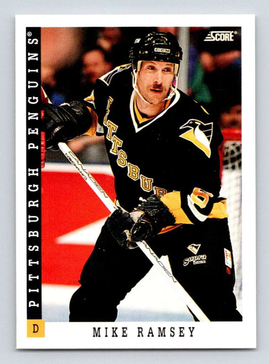 1993-94 Score Canadian #179 Mike Ramsey Hockey Pittsburgh Penguins  Image 1