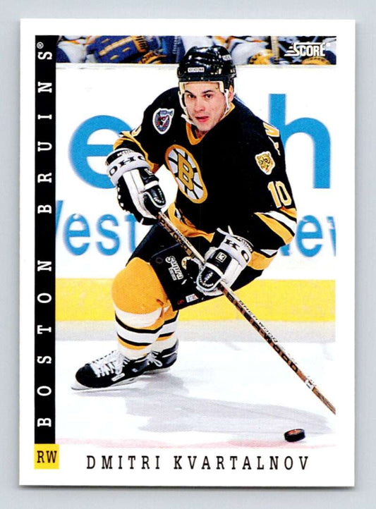 1993-94 Score Canadian #187 Dmitri Kvartalnov Hockey Boston Bruins  Image 1
