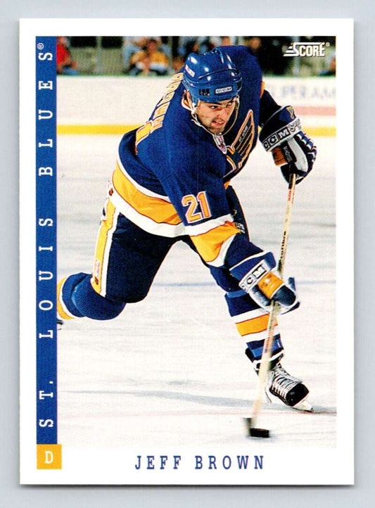1993-94 Score Canadian #194 Jeff Brown Hockey  Image 1