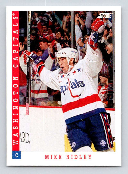 1993-94 Score Canadian #197 Mike Ridley Hockey Washington Capitals  Image 1