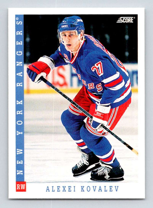 1993-94 Score Canadian #203 Alexei Kovalev Hockey New York Rangers  Image 1