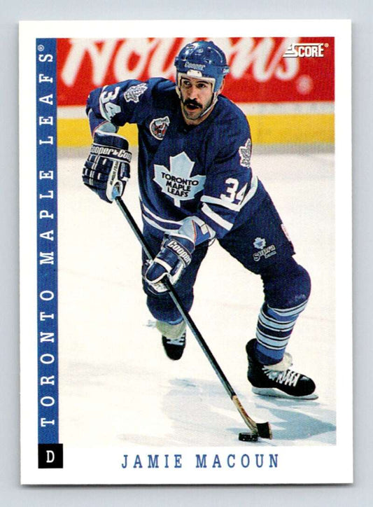 1993-94 Score Canadian #224 Jamie Macoun Hockey Toronto Maple Leafs  Image 1