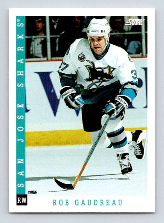 1993-94 Score Canadian #247 Rob Gaudreau Hockey RC Rookie San Jose Sharks  Image 1