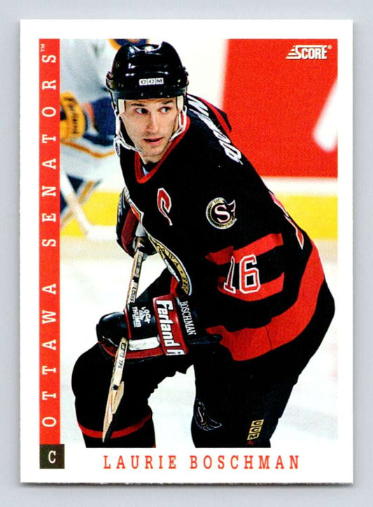 1993-94 Score Canadian #289 Laurie Boschman Hockey Ottawa Senators  Image 1