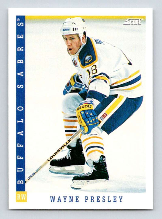 1993-94 Score Canadian #296 Wayne Presley Hockey Buffalo Sabres  Image 1