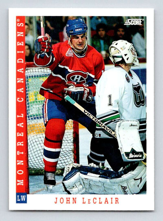 1993-94 Score Canadian #318 John LeClair Hockey Montreal Canadiens  Image 1
