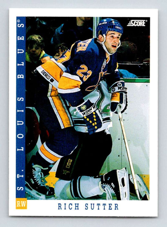 1993-94 Score Canadian #323 Rich Sutter Hockey  Image 1