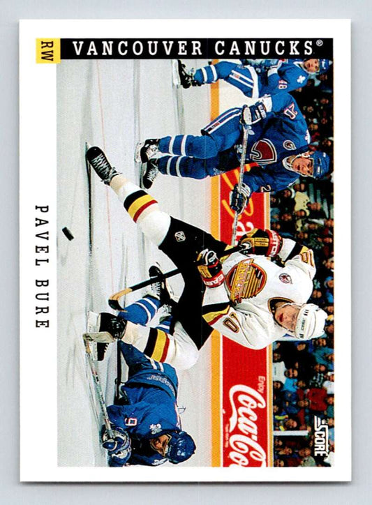 1993-94 Score Canadian #333 Pavel Bure Hockey Vancouver Canucks  Image 1