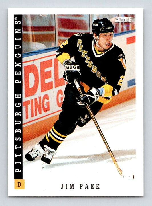 1993-94 Score Canadian #334 Jim Paek Hockey Pittsburgh Penguins  Image 1