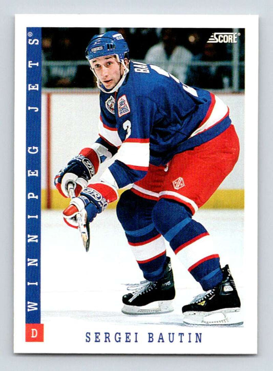 1993-94 Score Canadian #351 Sergei Bautin Hockey Winnipeg Jets  Image 1