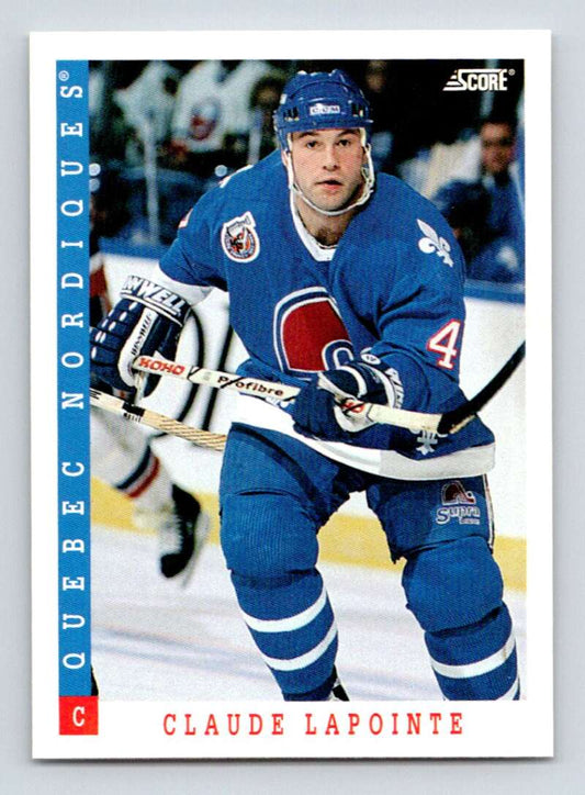 1993-94 Score Canadian #352 Claude Lapointe Hockey Quebec Nordiques  Image 1