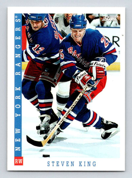 1993-94 Score Canadian #382 Steven King Hockey  Image 1