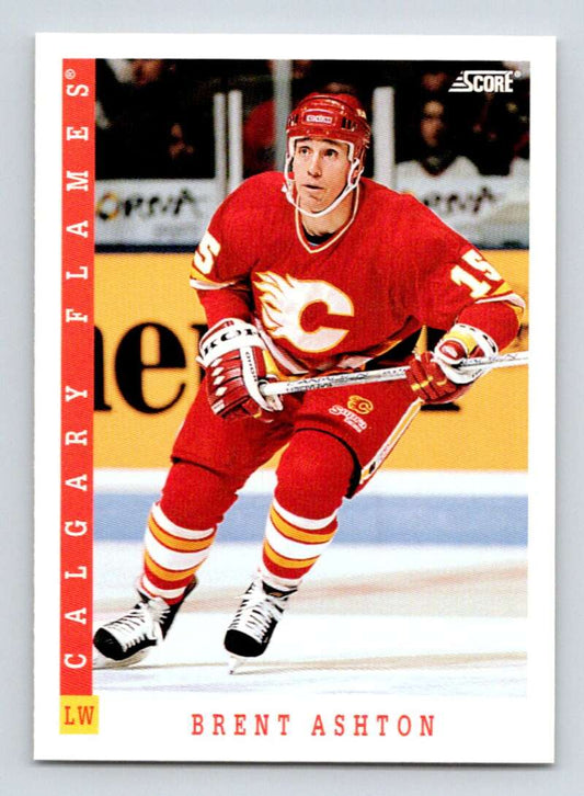 1993-94 Score Canadian #434 Brent Ashton Hockey Calgary Flames  Image 1
