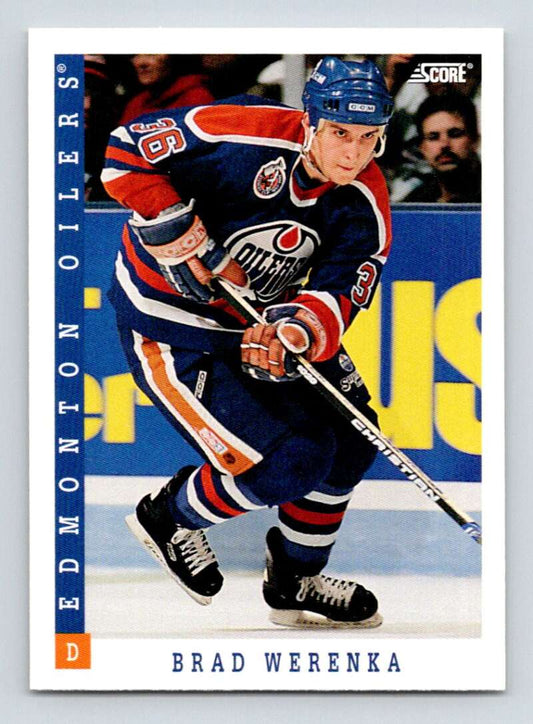 1993-94 Score Canadian #438 Brad Werenka Hockey Edmonton Oilers  Image 1