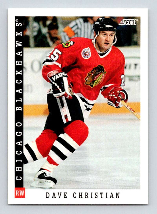 1993-94 Score Canadian #440 Dave Christian Hockey Chicago Blackhawks  Image 1