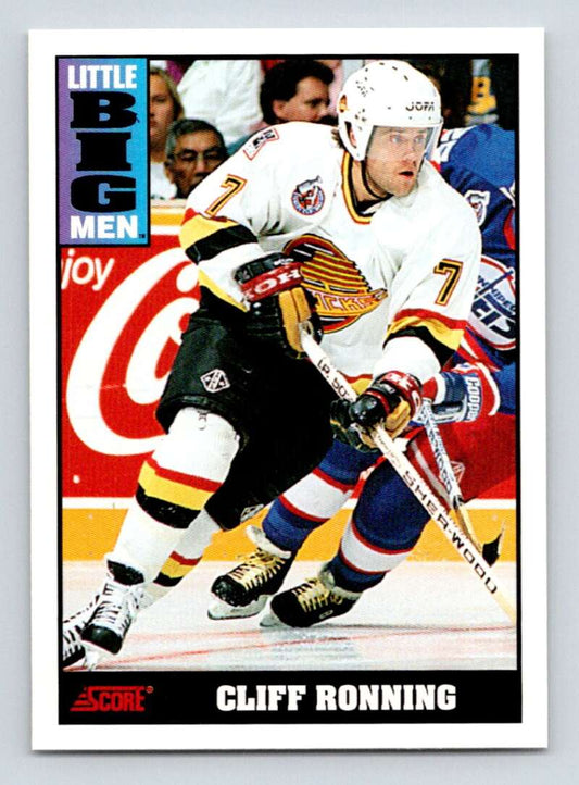 1993-94 Score Canadian #443 Cliff Ronning Hockey Vancouver Canucks  Image 1