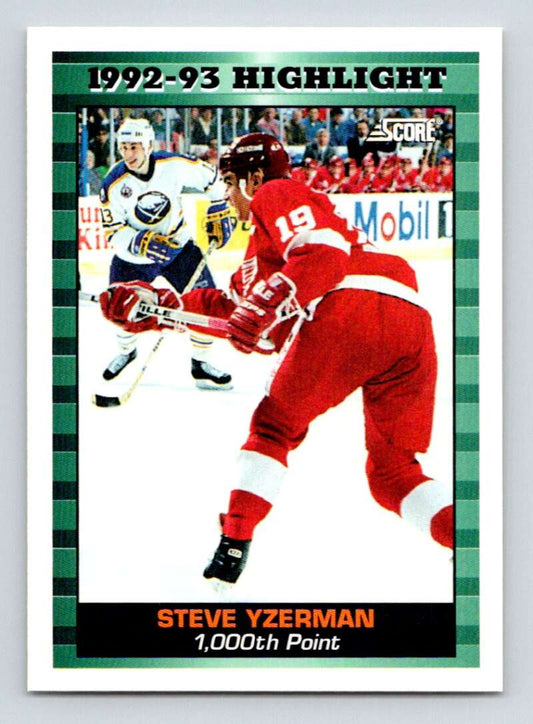 1993-94 Score Canadian #448 Steve Yzerman HL Hockey Detroit Red Wings  Image 1