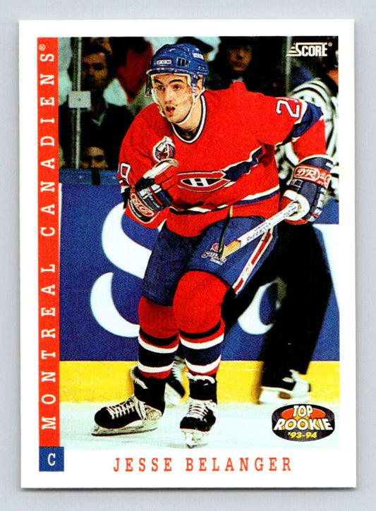 1993-94 Score Canadian #454 Jesse Belanger TR Hockey  Image 1