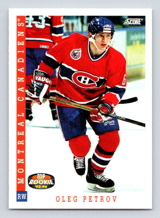 1993-94 Score Canadian #459 Oleg Petrov TR Hockey Montreal Canadiens  Image 1