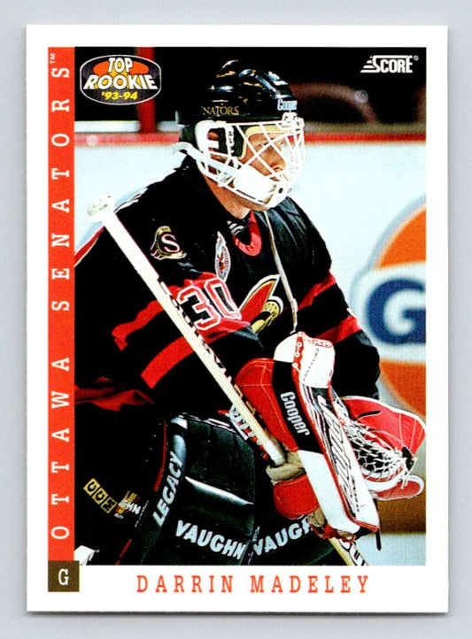 1993-94 Score Canadian #462 Darrin Madeley TR Hockey RC Rookie Ottawa Senators  Image 1