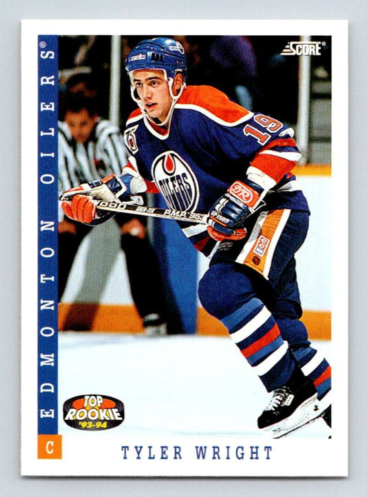 1993-94 Score Canadian #463 Tyler Wright TR Hockey Edmonton Oilers  Image 1