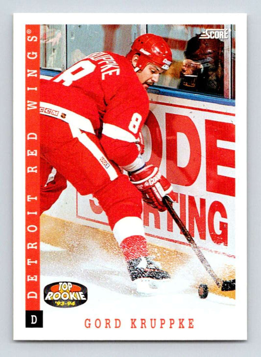 1993-94 Score Canadian #467 Gord Kruppke TR Hockey RC Rookie Detroit Red Wings  Image 1