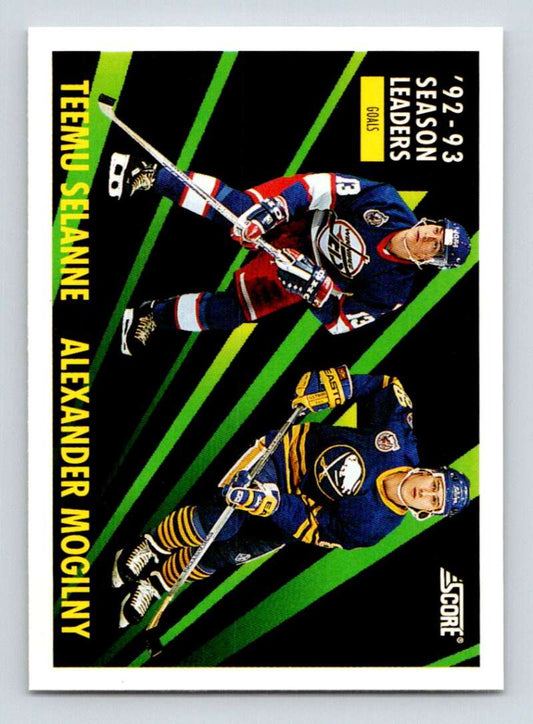 1993-94 Score Canadian #477 Alexander Mogilny/Teemu Selanne SL Hockey Jets  Image 1