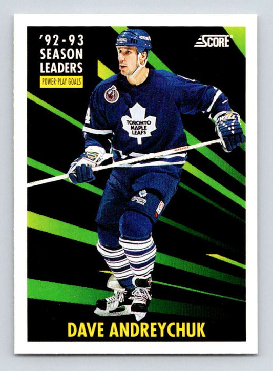 1993-94 Score Canadian #481 Dave Andreychuk SL Hockey Toronto Maple Leafs  Image 1