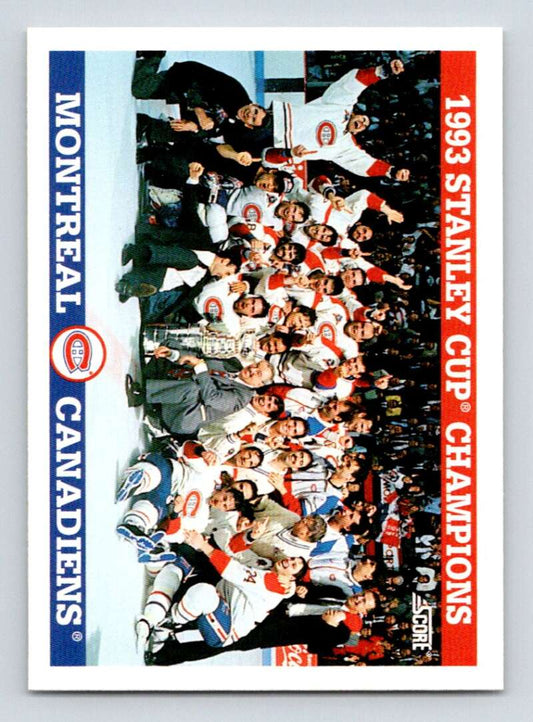 1993-94 Score Canadian #487 Canadiens Stanley Cup Hockey  Image 1