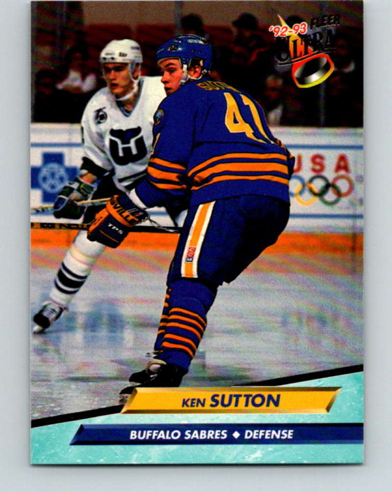 1992-93 Fleer Ultra #20 Ken Sutton  Buffalo Sabres  Image 1