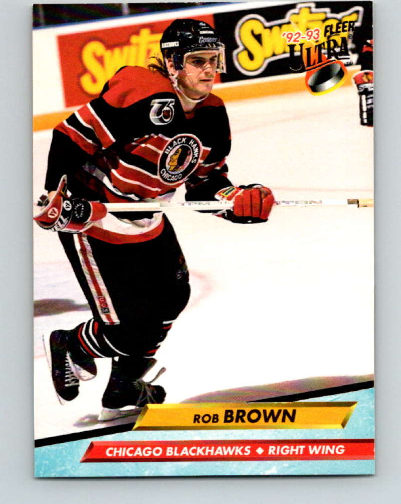 1992-93 Fleer Ultra #33 Rob Brown  Chicago Blackhawks  Image 1