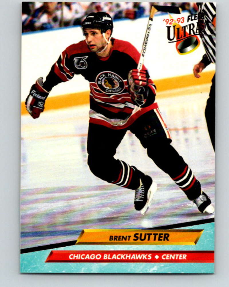 1992-93 Fleer Ultra #43 Brent Sutter  Chicago Blackhawks  Image 1