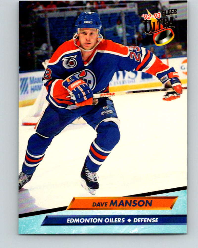 1992-93 Fleer Ultra #62 Dave Manson  Edmonton Oilers  Image 1