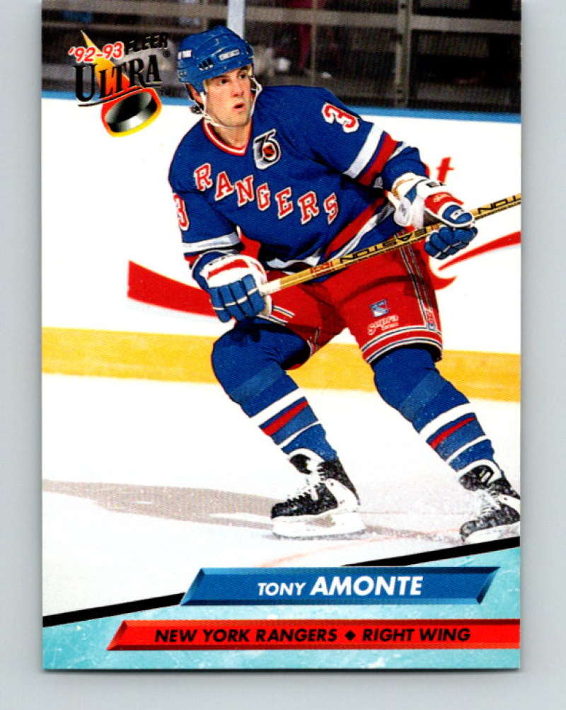 1992-93 Fleer Ultra #133 Tony Amonte  New York Rangers  Image 1