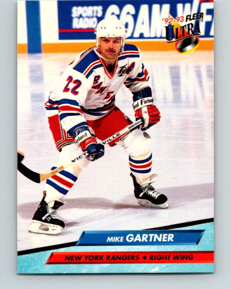 1992-93 Fleer Ultra #135 Mike Gartner  New York Rangers  Image 1