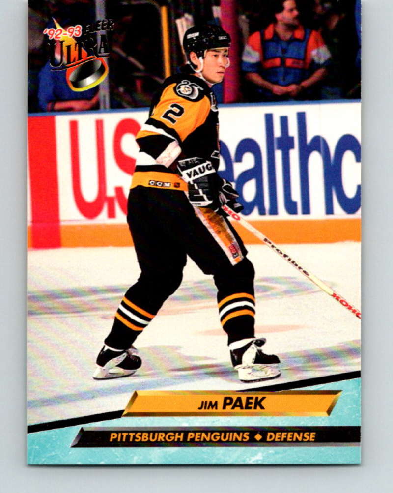 1992-93 Fleer Ultra #168 Jim Paek  Pittsburgh Penguins  Image 1